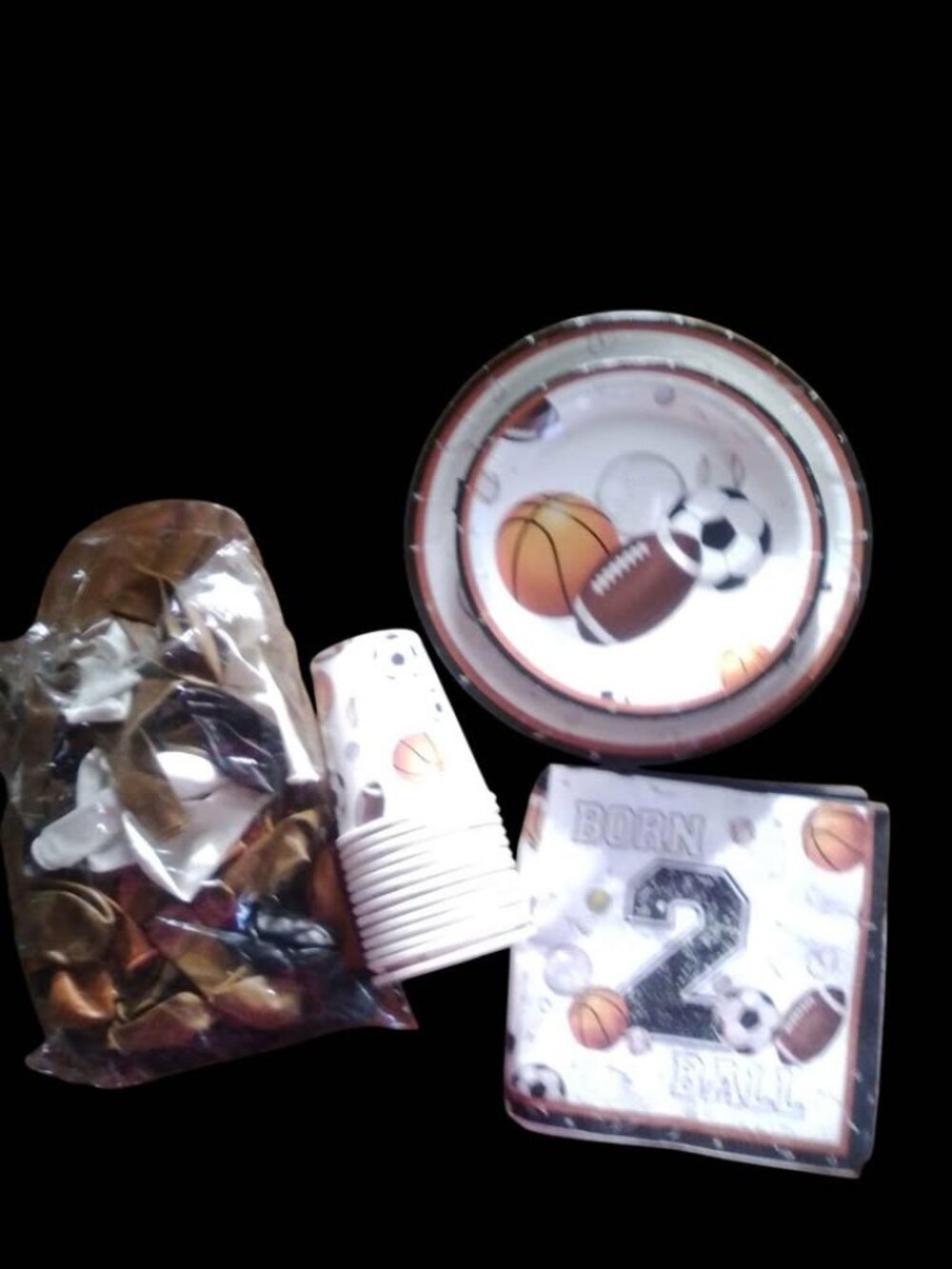 Born 2 Ball 2nd Birthday Party Supplies Set - Picture 2 of 2